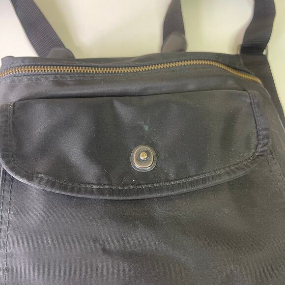 Vintage 90s GAP Black Nylon Zip Closure Square Backpack 9" x 9" - Picture 8 of 15